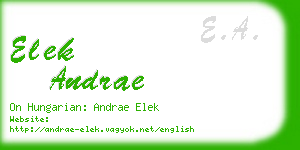 elek andrae business card
